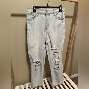 Celebrity‎ Pink Distressed Straight Leg Denim Jeans size 9/29